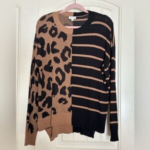 Black and Brown Patterned Sweater